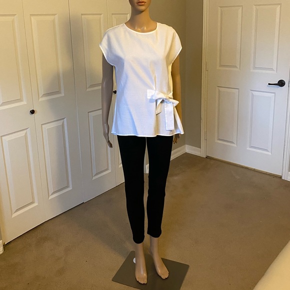 NWT CLUB MONACO Cap Sleeve Blouse M - Picture 4 of 9